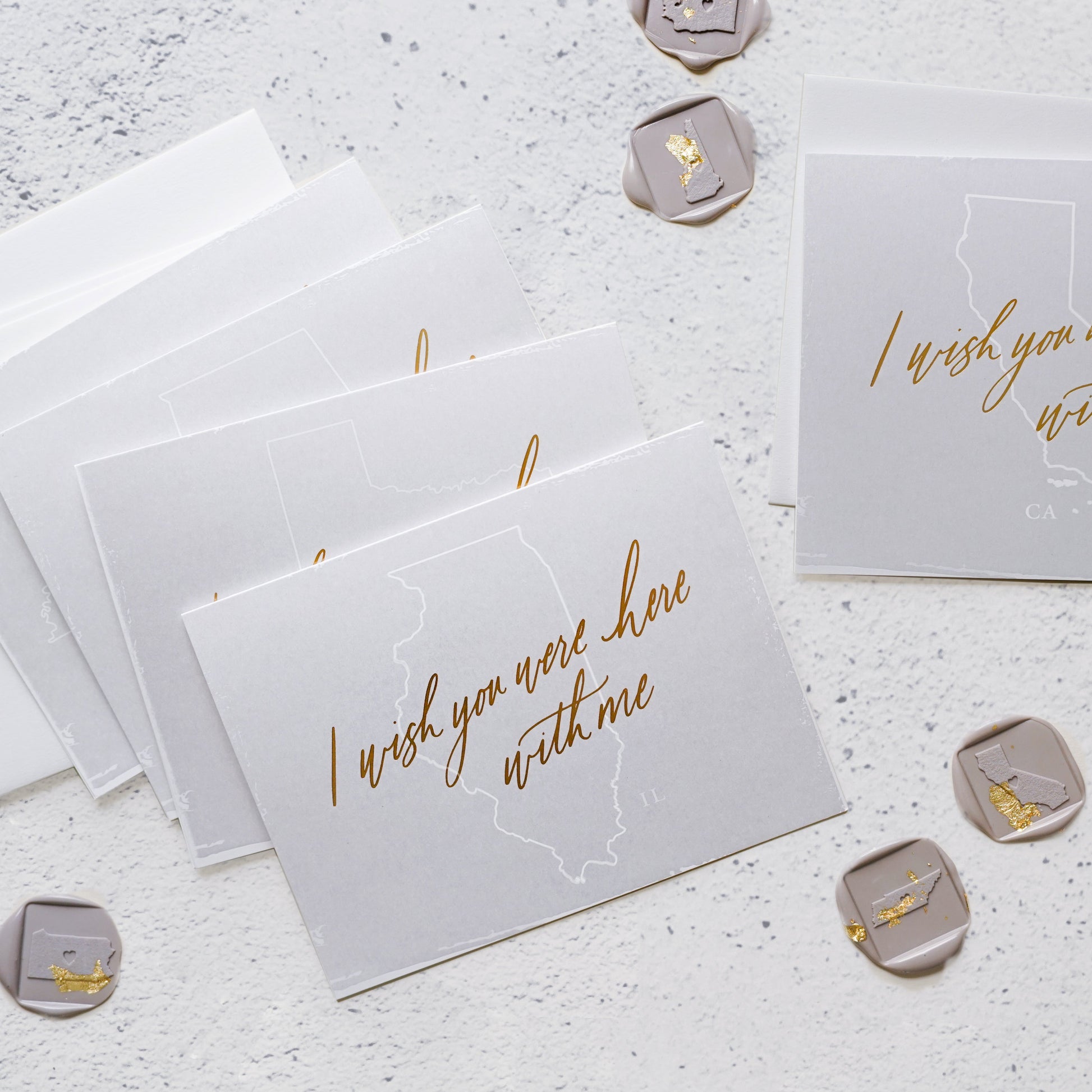 Wish You Were Here With Me - STATE CARDS